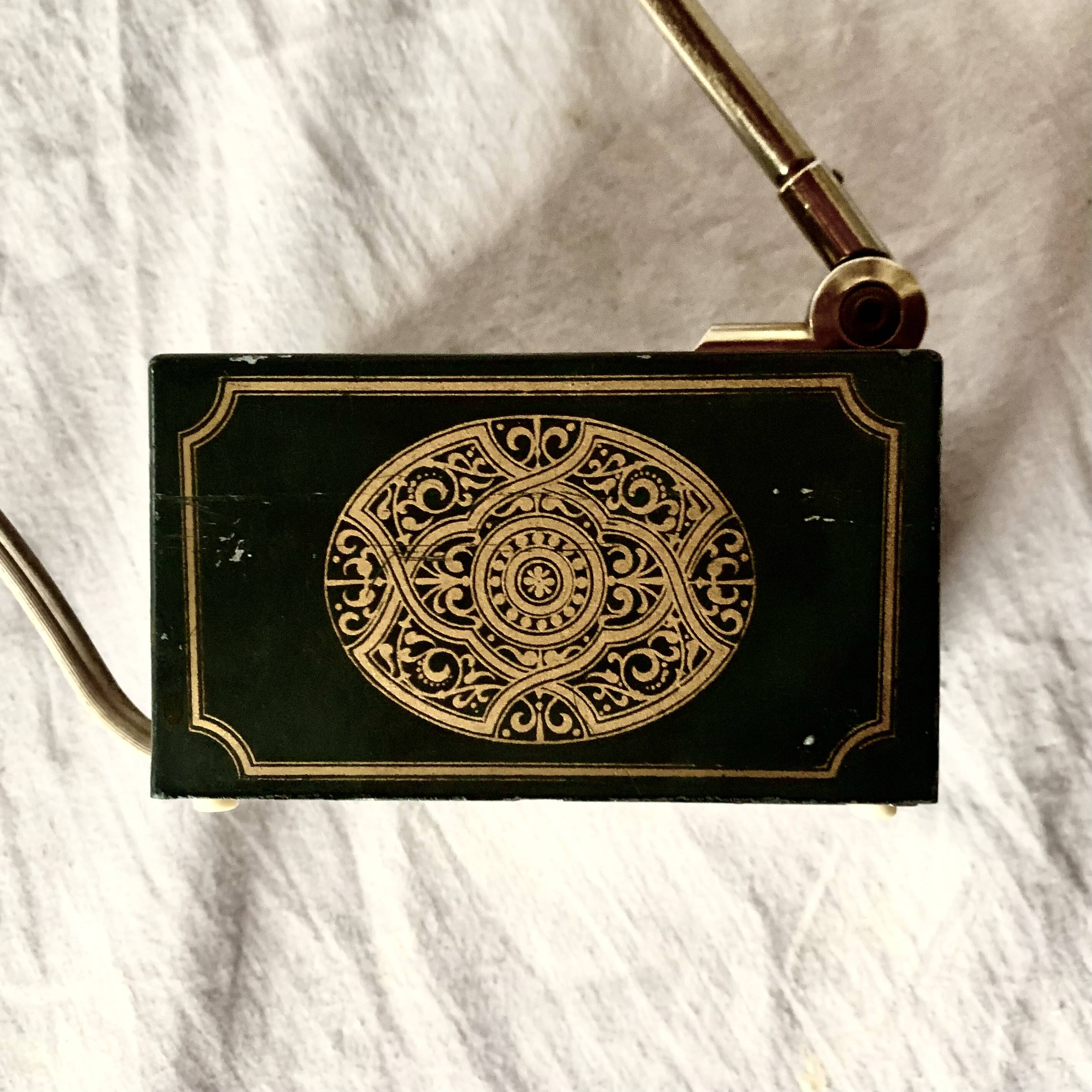 Vintage Tensor desk lamp in black metal and brass