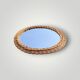 Small vintage round wicker wall mirror – 25 cm
