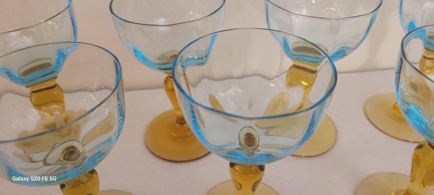 10 George Sand stemmed glasses