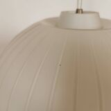 White opaline ball pendant light from the 50s