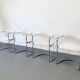4 chaises chromées Renato Zevi, 1970