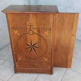 Inlaid walnut entryway sideboard