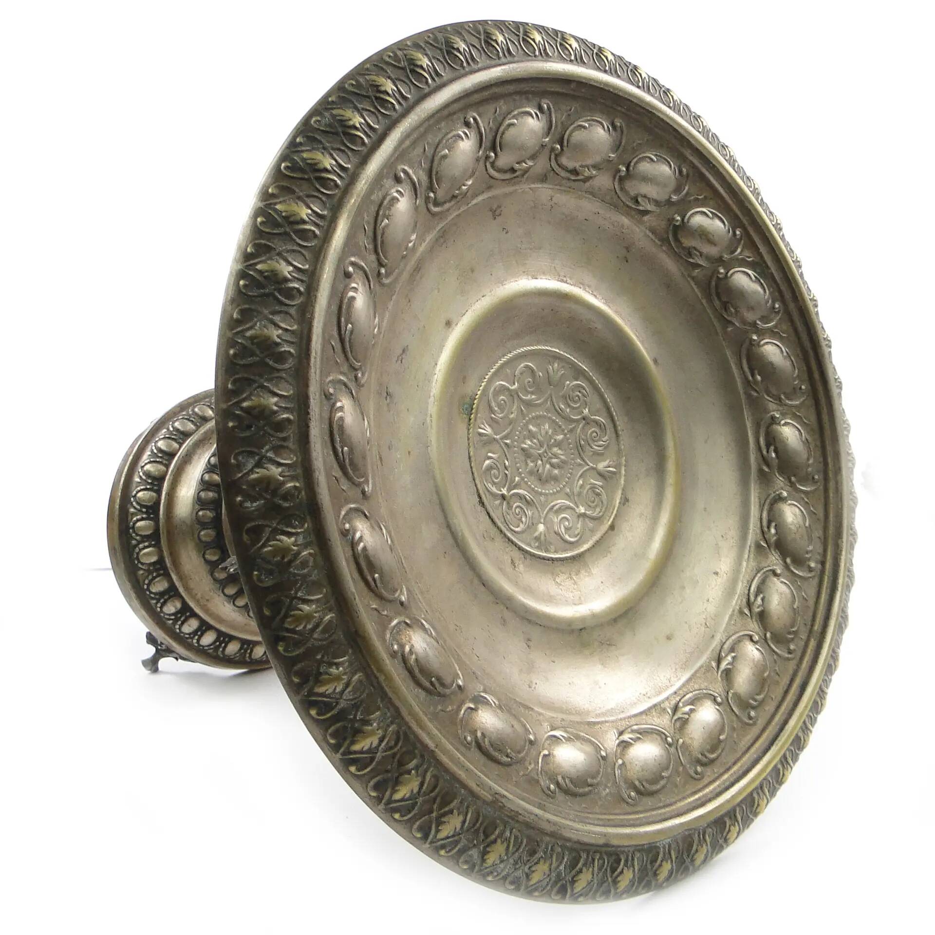 Figural eclectic fruit bowl, silver-plated brass, Poland, 19th century