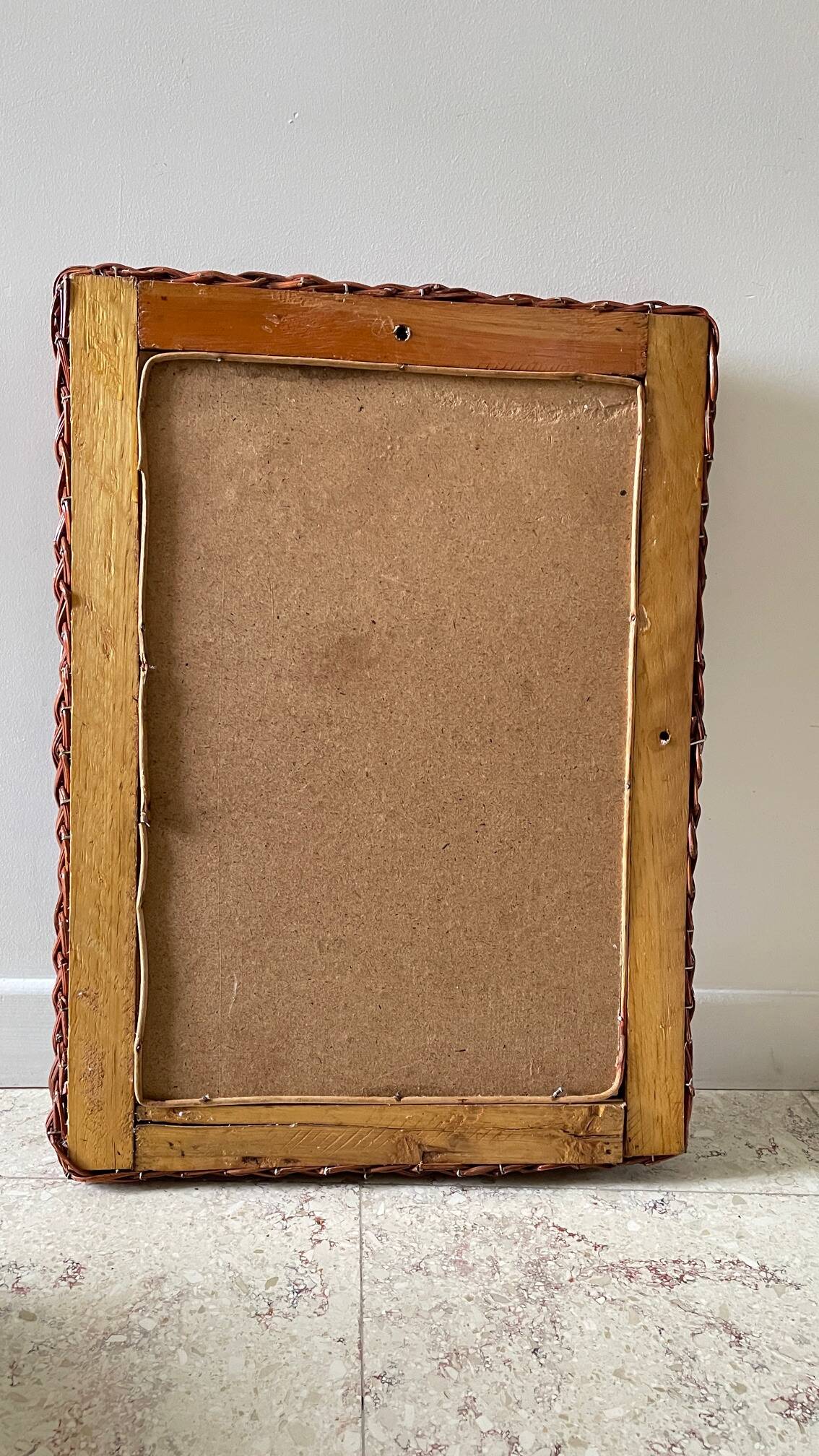 VINTAGE Rattan MIRROR