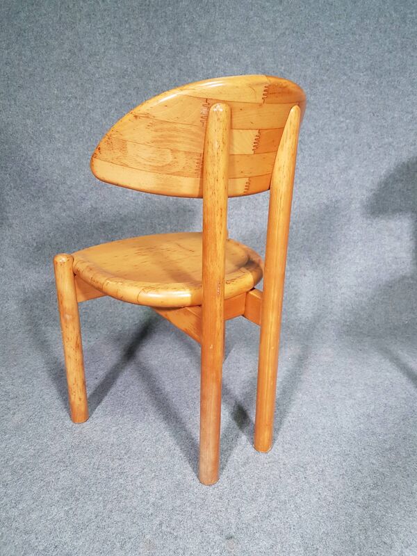 Lot de 4 chaises en érable massif, fabriquées par Ansager Møbler, Danemark. Fabrication artisanale danoise, estampillée.