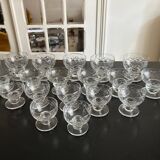 set of old chiseled glasses