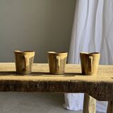 Set of 3 small jugs or milk pots in stoneware H8 D8.5