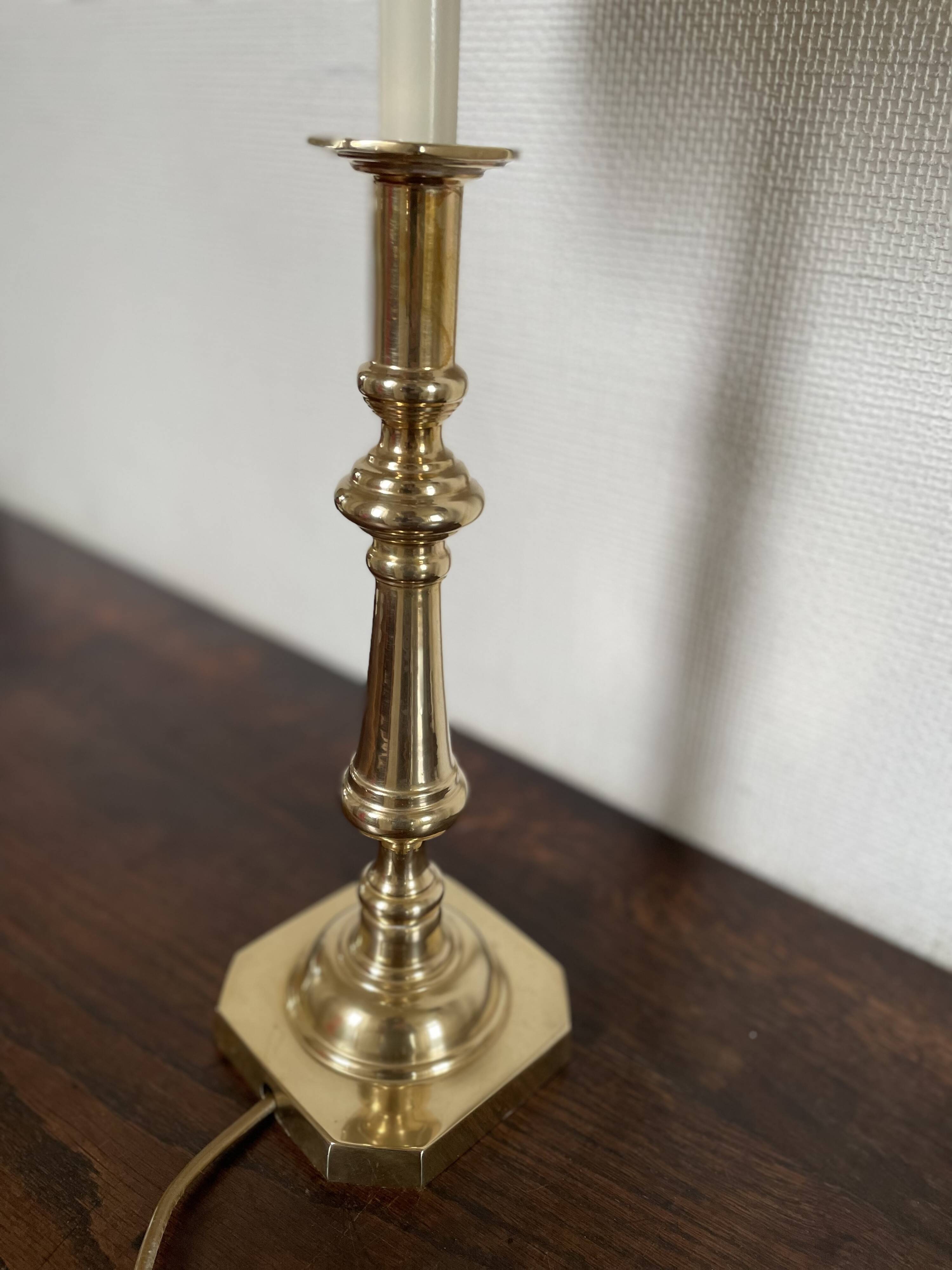 Golden brass lamp