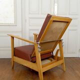 System armchair, Morris Art Deco chaise longue, France c. 1940