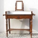marble dressing table and mirror