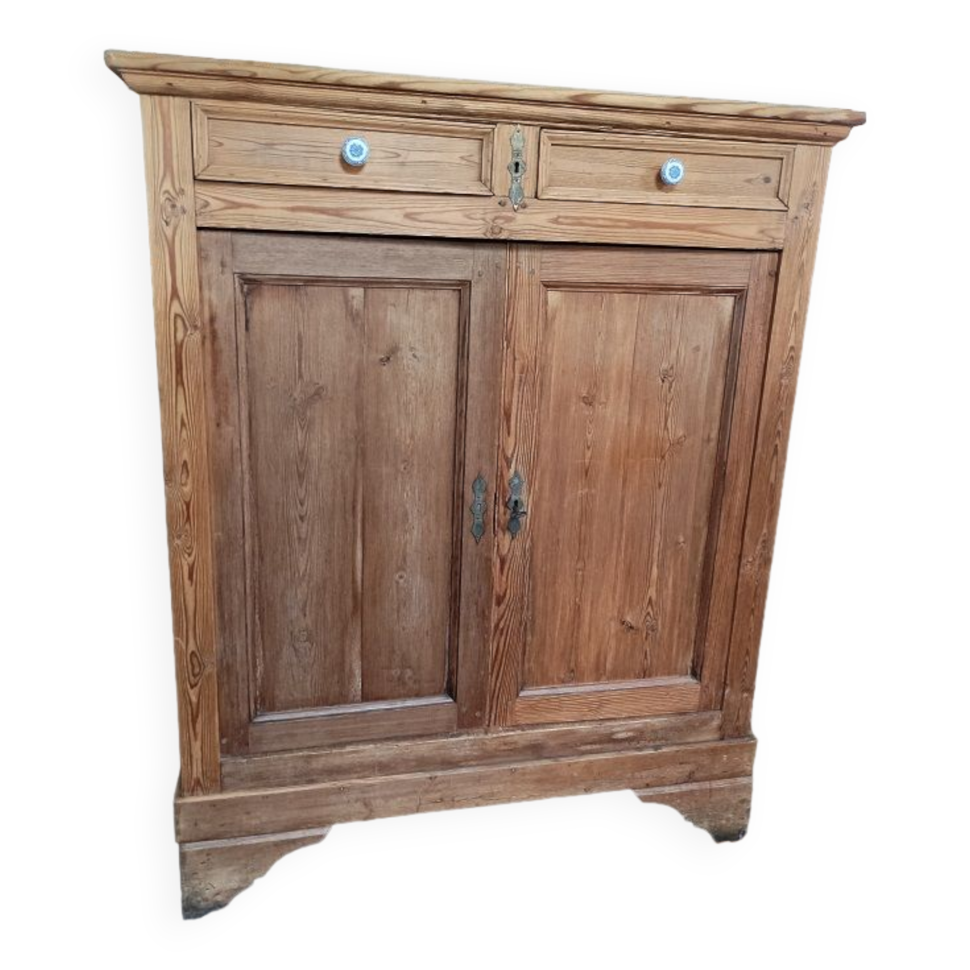 Solid wood sideboard furniture drawer doors natural patinated