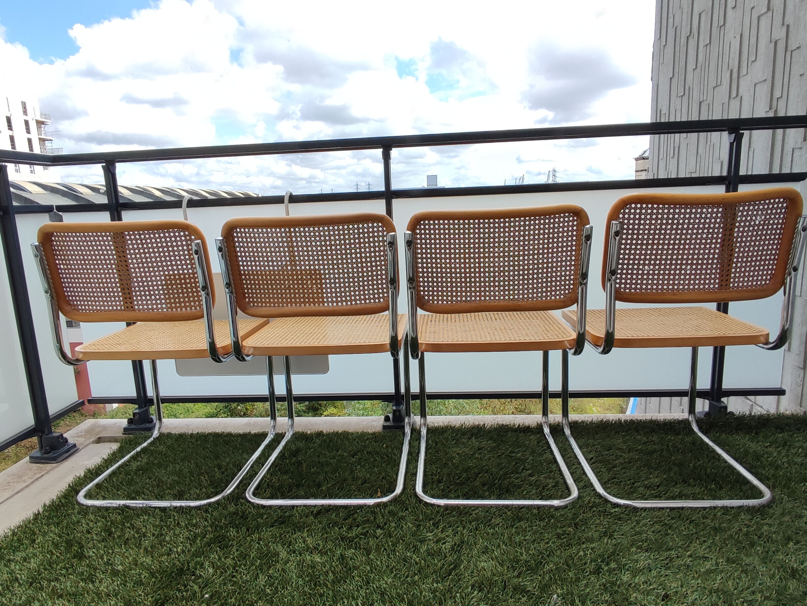 Set of 4 Cesca B32 chairs by Marcel Breuer