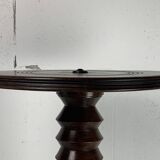 Brutalist French Wood Turned Wine Press Side Table in the style of Charles Dudouyt, France, 1940s