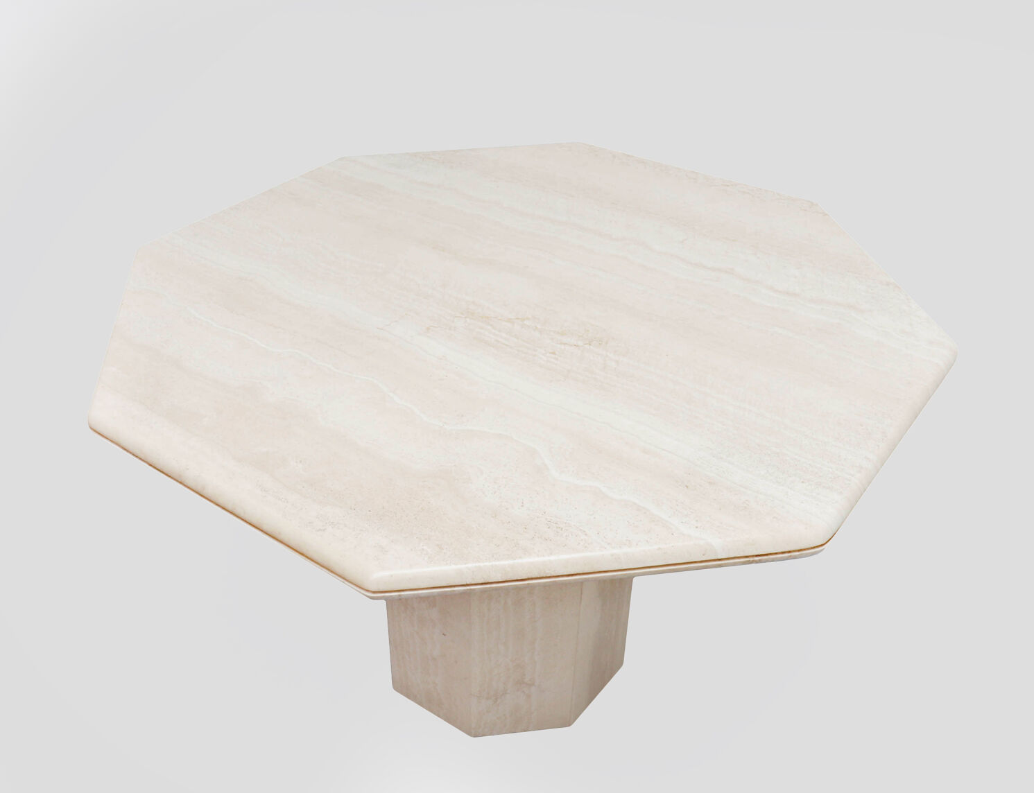 Vintage travertine dining table
