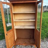 Old light wood display cabinet