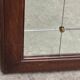 Vintage sectional wall mirror with wooden frame & brass details, 1950s