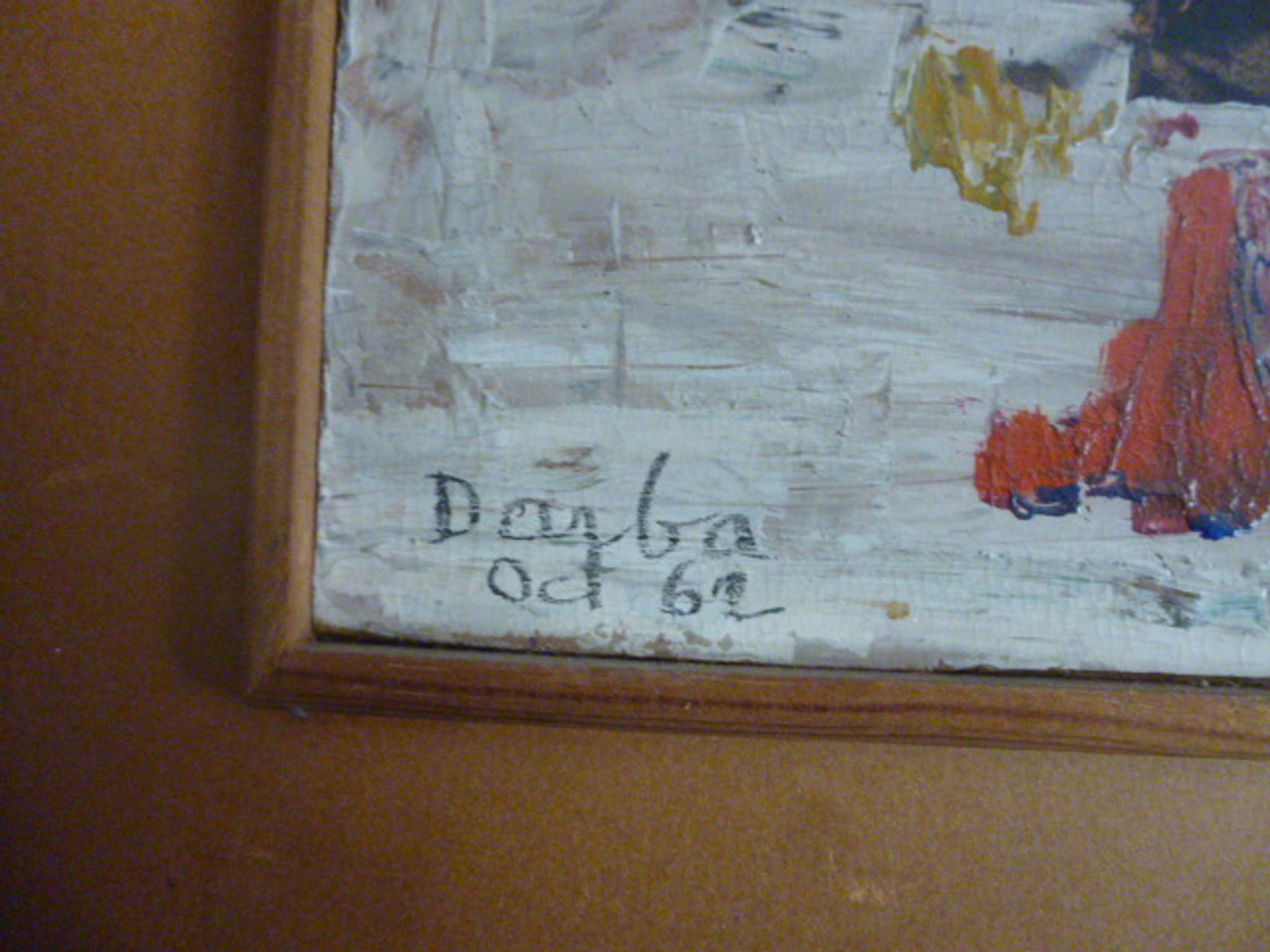 Paintings on wood signed darba 1962