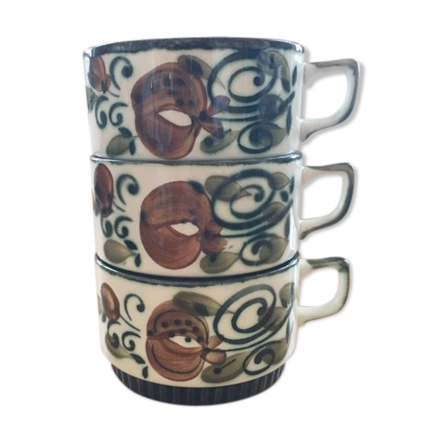 Lot of 3 cups Argenteuil de Boch La Louvière