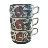 Lot of 3 cups Argenteuil de Boch La Louvière