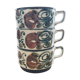 Lot of 3 cups Argenteuil de Boch La Louvière
