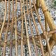 Set of 3 vintage rattan armchairs