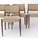 Set of 4 Niels Otto Møller Model 80 Rosewood Dining Chairs, Danish Modern