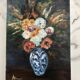 Petite huile sur toile bouquet de renoncules
