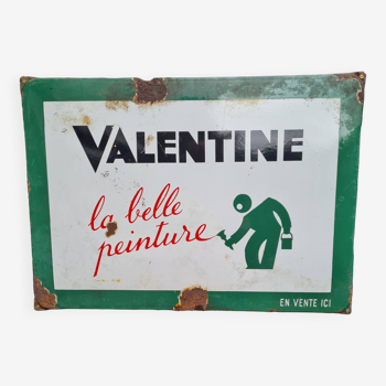 Valentine enamel plate