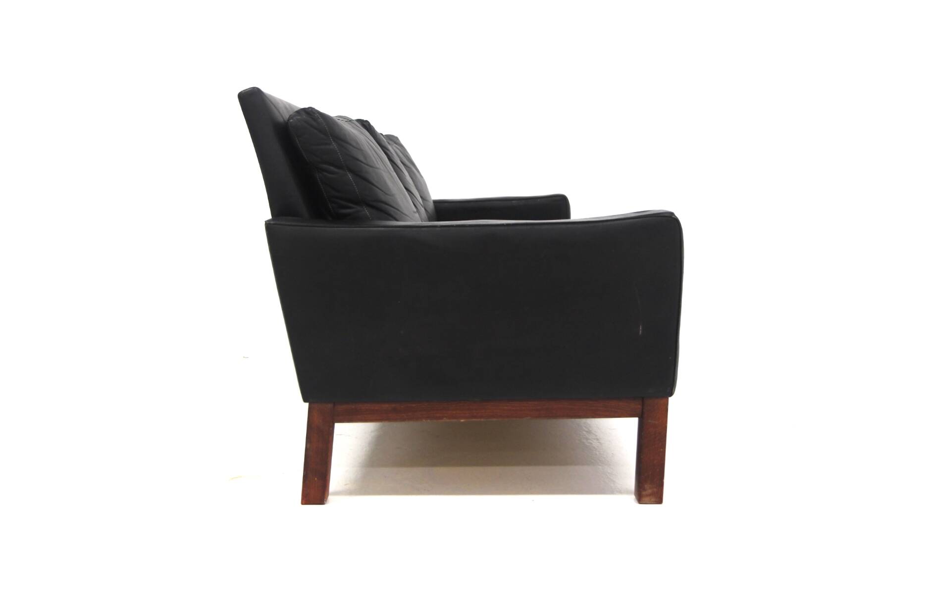 Scandinavian 3-seater leather sofa, Ulferts, Sweden, 1960