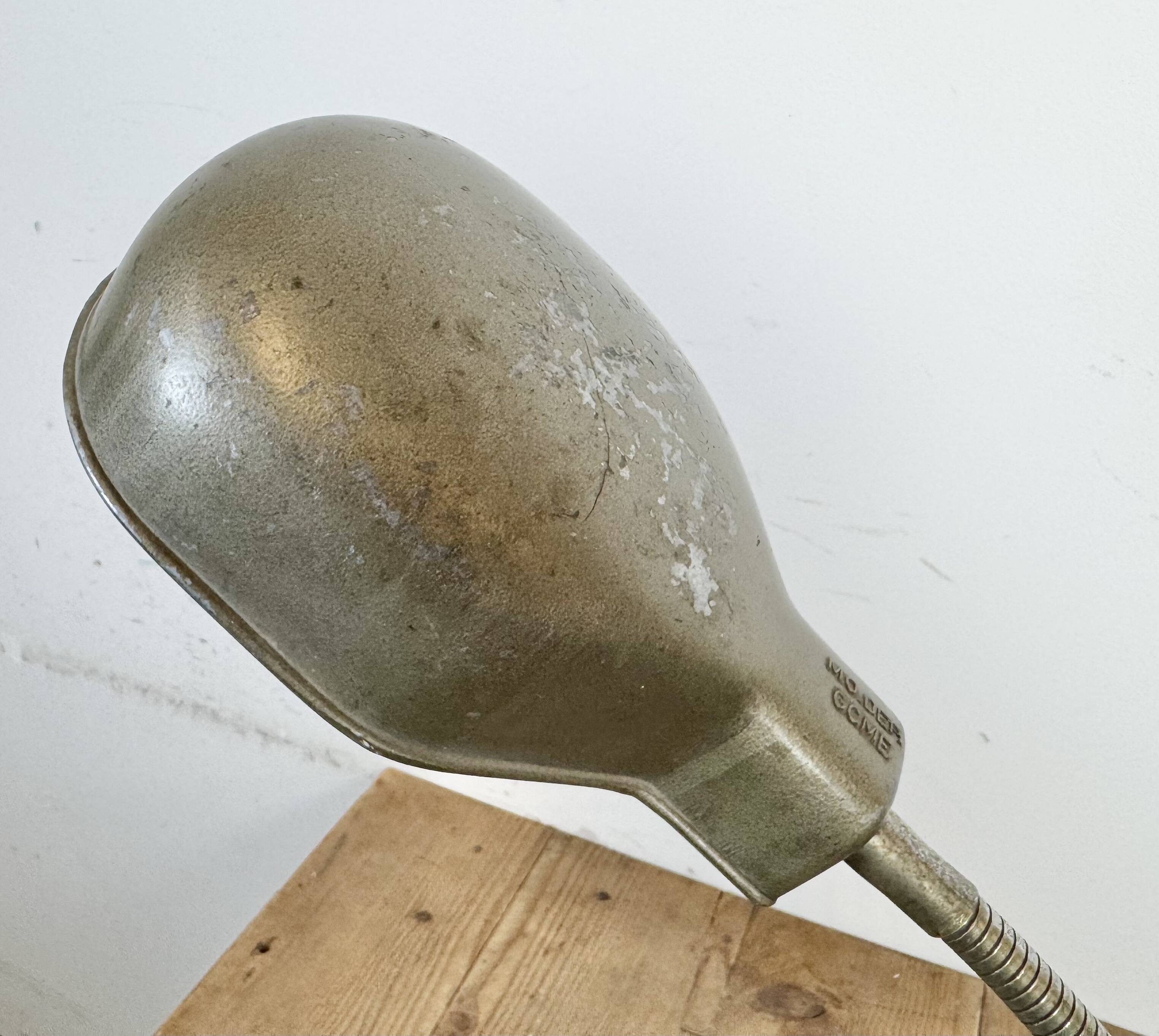 Vintage Grey Italian Gooseneck Table Lamp from GCME, 1950s