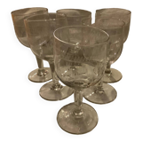 6 verres à pied gravés Selency x Monoprix Croisé Laroche