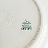 Set of 6 flat plates, ironstone, Petrus Regout, Empire.