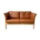 Sofa 2 seater Danish by Mogens Hansen- Cognac Leather