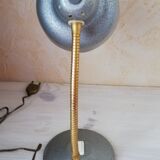 Lampe de bureau ancienne métal gris