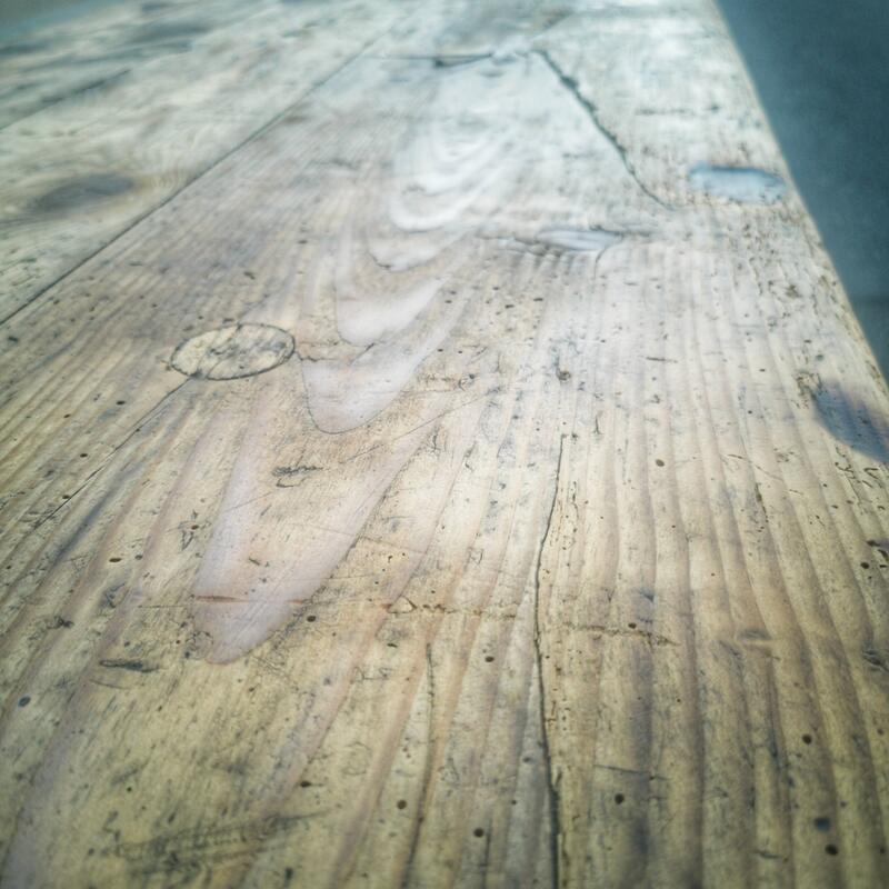 Old guinguette table