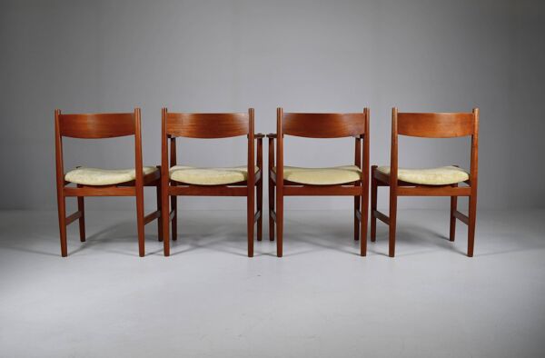 Chaises de salle à manger Hans Wegner x4. Carl Hansen, Danemark. 1962