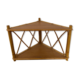 Rattan corner shelf, circa 1960