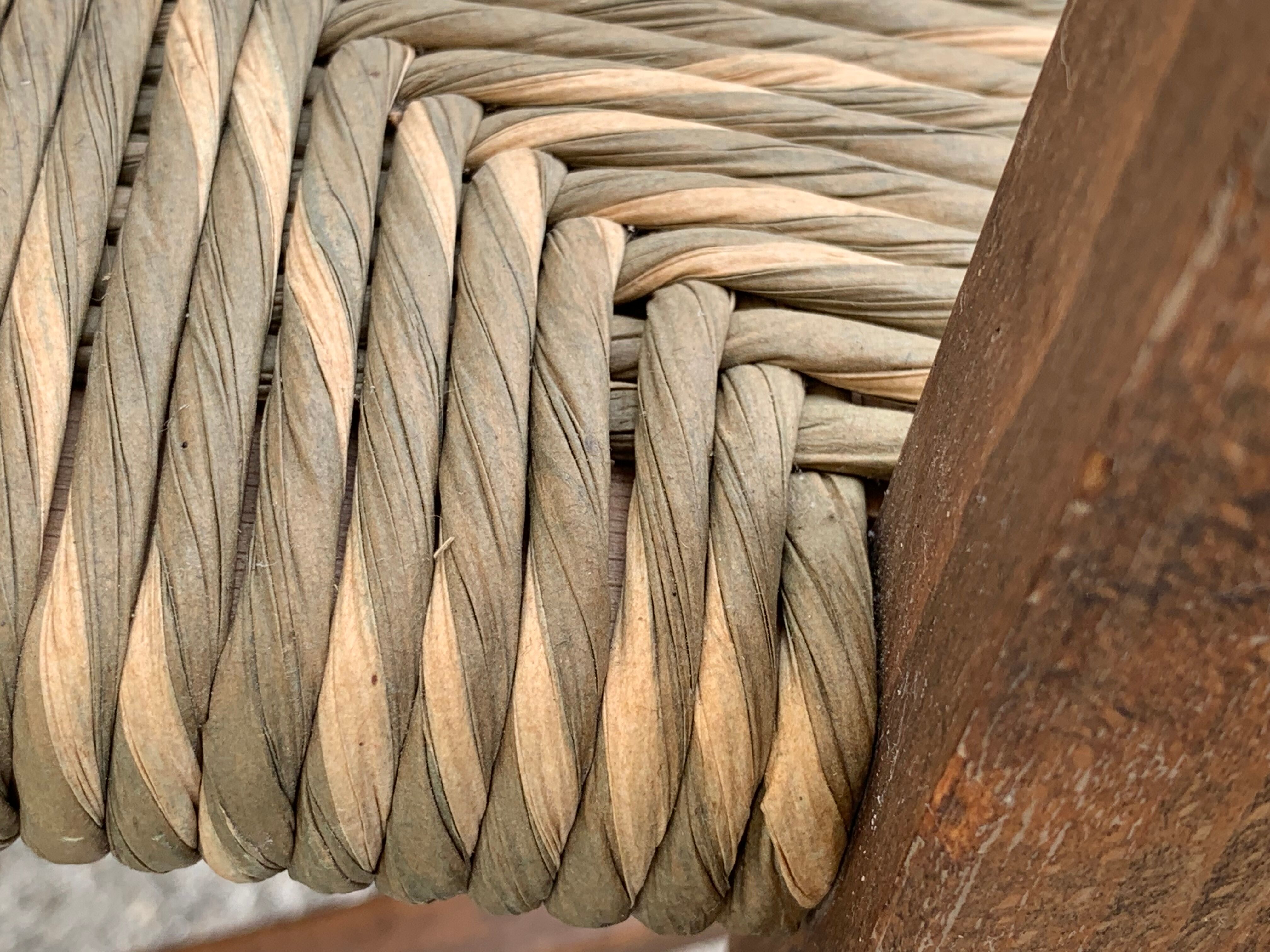 Two-tone straw chairs 1950