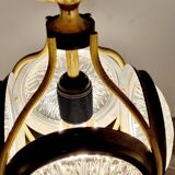 1960s glass brass pendant, frivolous lantern lamp