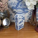 Rectangular Hue Blue Vase Vietnamese Landscape Decor 20th Century