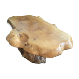 Brutalist massive elm table
