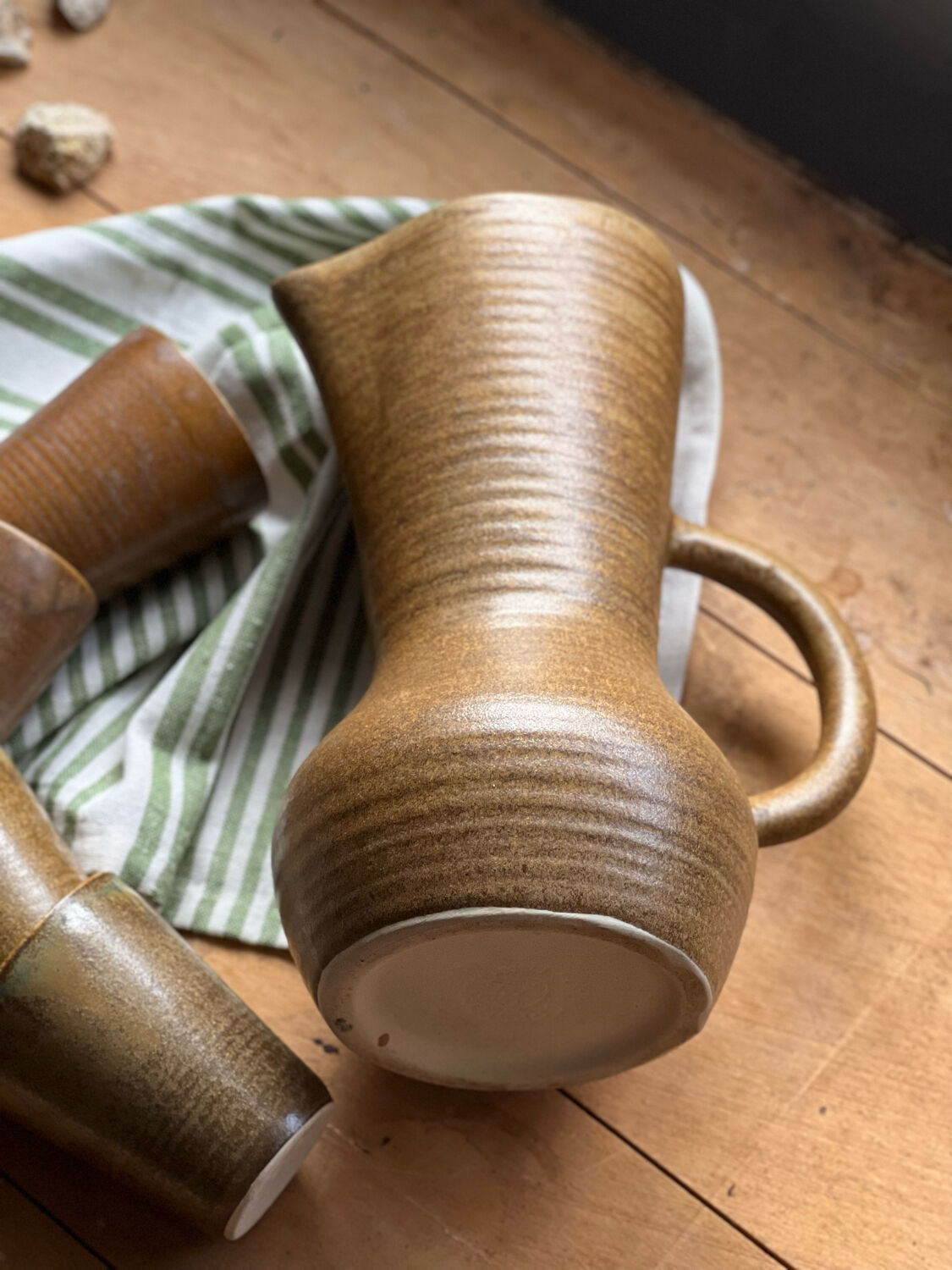 Digoin stoneware orangeade service 1960-70