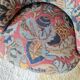 Small "madame" toad chair, vintage, upholstered in multicoloured floral fabric.