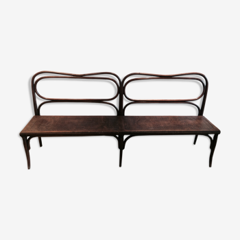 Banc en bois des années 1950