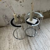 Trio of 70s chrome consoles