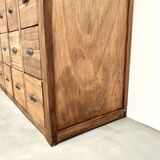 Vintage workshop furniture with 24 drawers in solid pine – 1950s