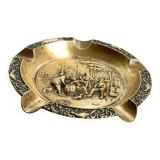 Large Vintage Solid Brass Ashtray