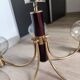 Pair of matching brass and bakelite chandeliers, 3 and 5 branches, 70s milk