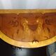 Console demi-lune Louis XV en marqueterie, style italien
