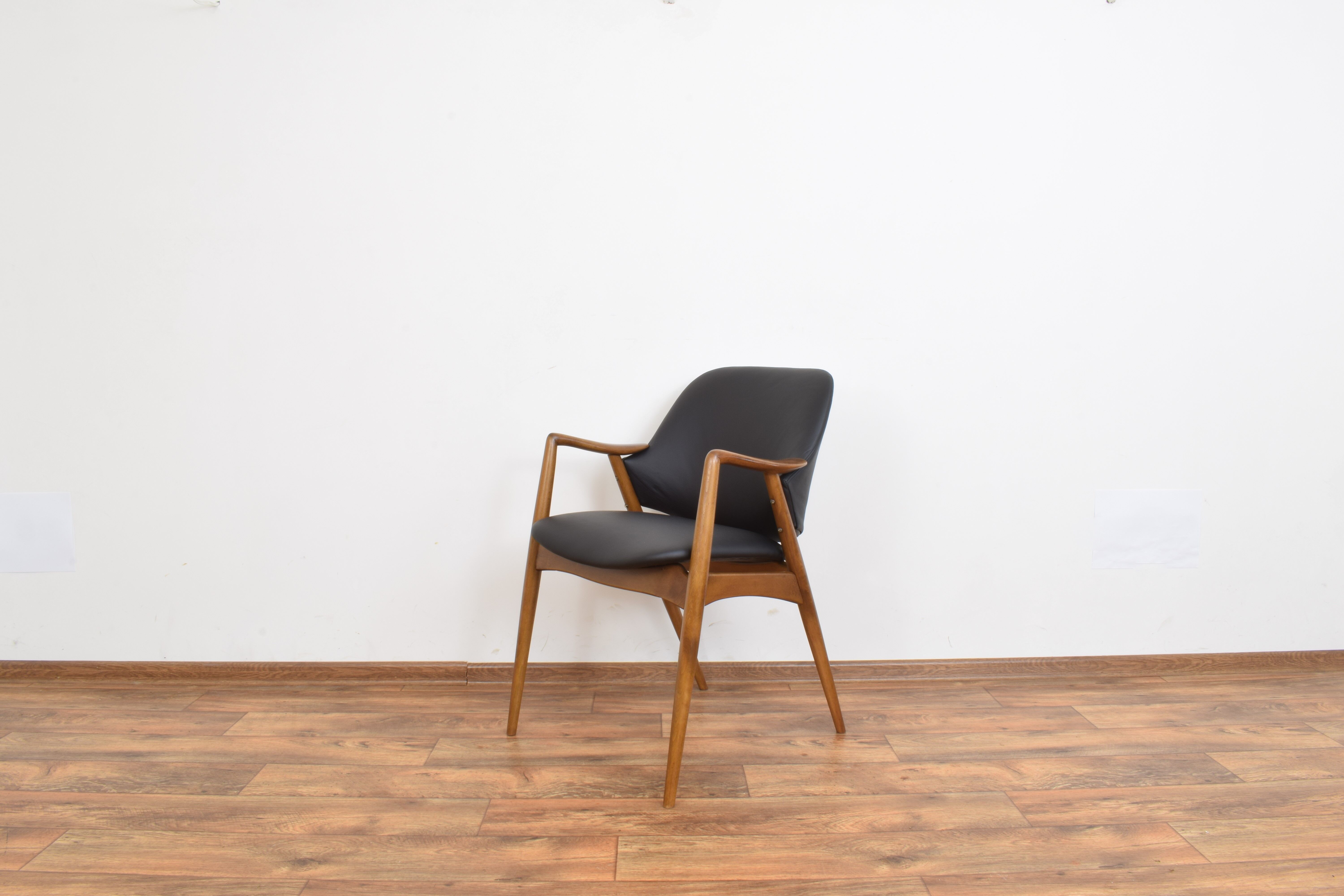 Swedish Leather Office Chairs by Alf Svensson for Dux, Set of 2